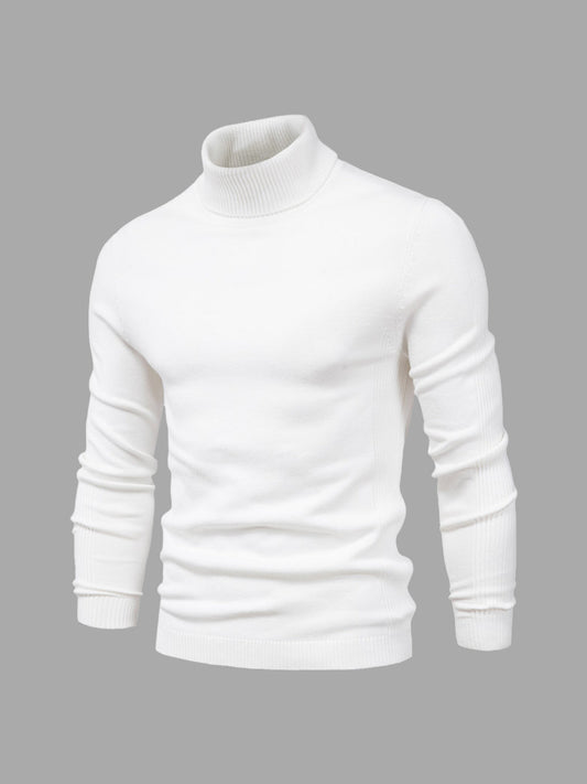 Men's Washable Turtleneck Sweater for Stylish Comfort