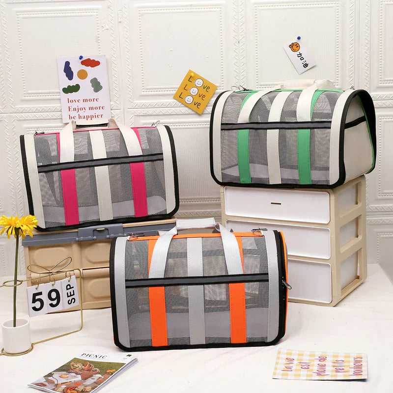 Taitettava ylellinen lemmikkilaukku helppoon ja tyylikkääseen lemmikin kuljetukseen