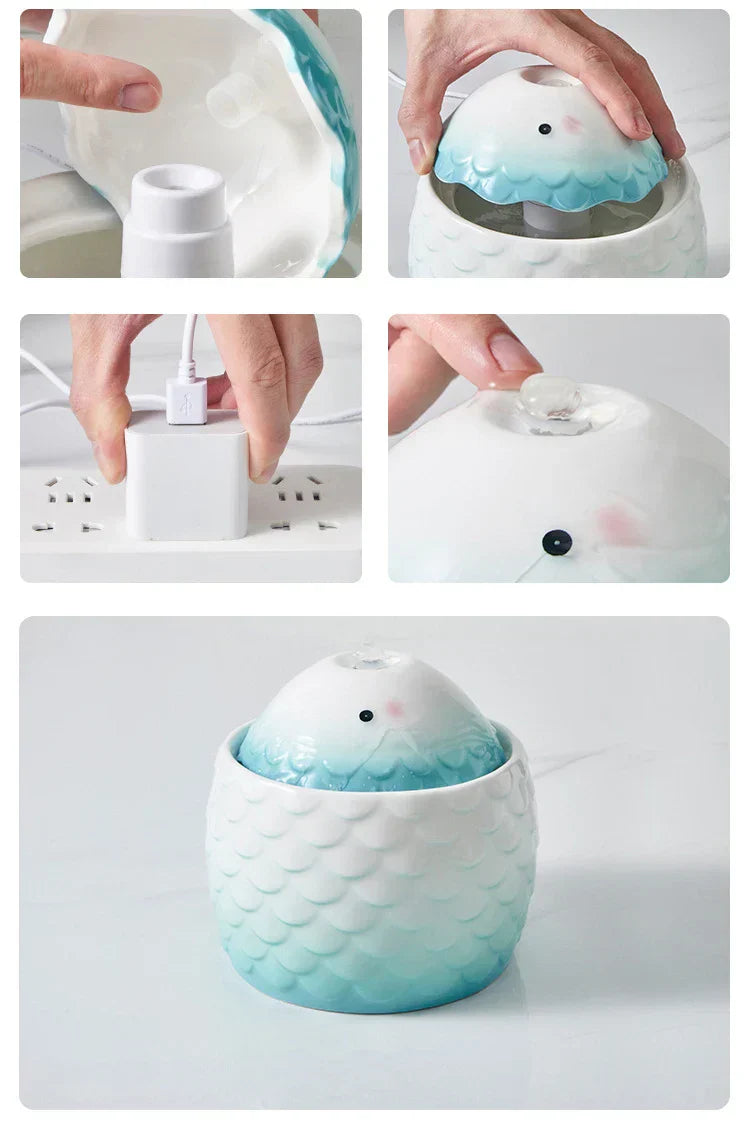 Luxe keraaminen vesiputous lemmikeille - raikas ja terveellinen juomanautinto