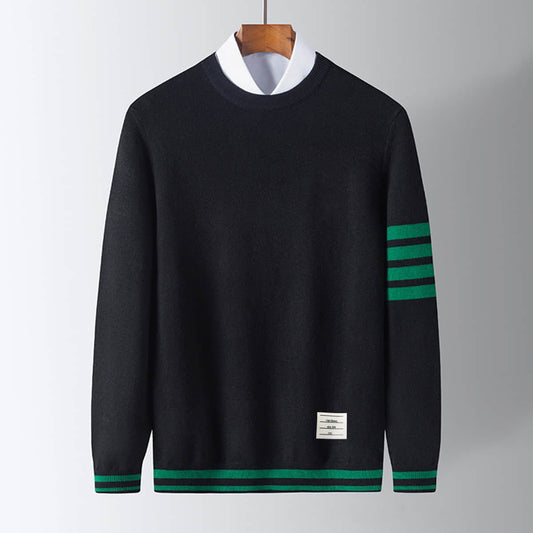Nils – Elegant Knitted Sweater with Stylish Stripe Details