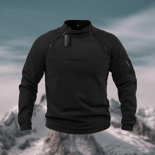 Nils – Stylish Windproof Wool Fleece Pullover with Zipper for Active Comfort