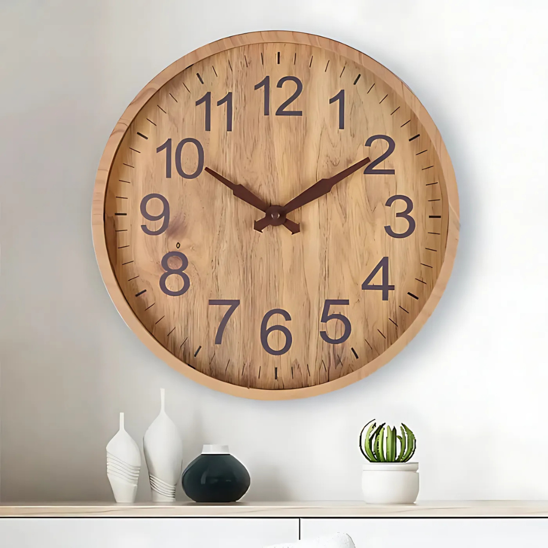 Clocky Clock - Suuri tyylikäs seinäkello olohuoneeseen