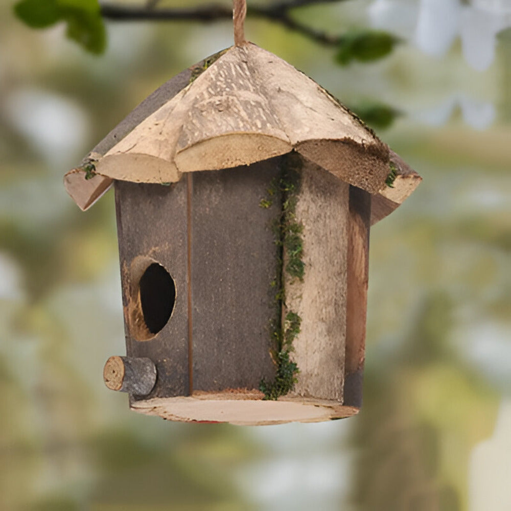 Domus - Viehättävä maalaismainen puinen linnunpönttö kolibrituotteella