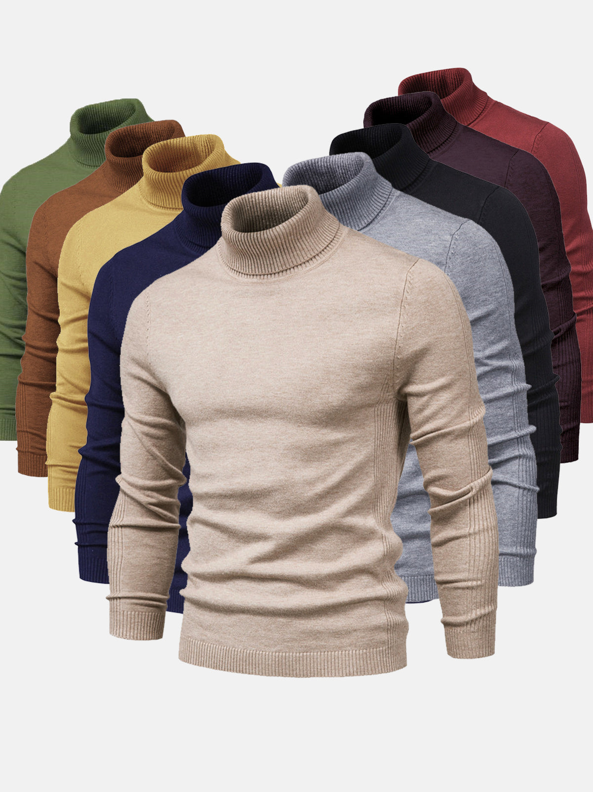 Men's Washable Turtleneck Sweater for Stylish Comfort