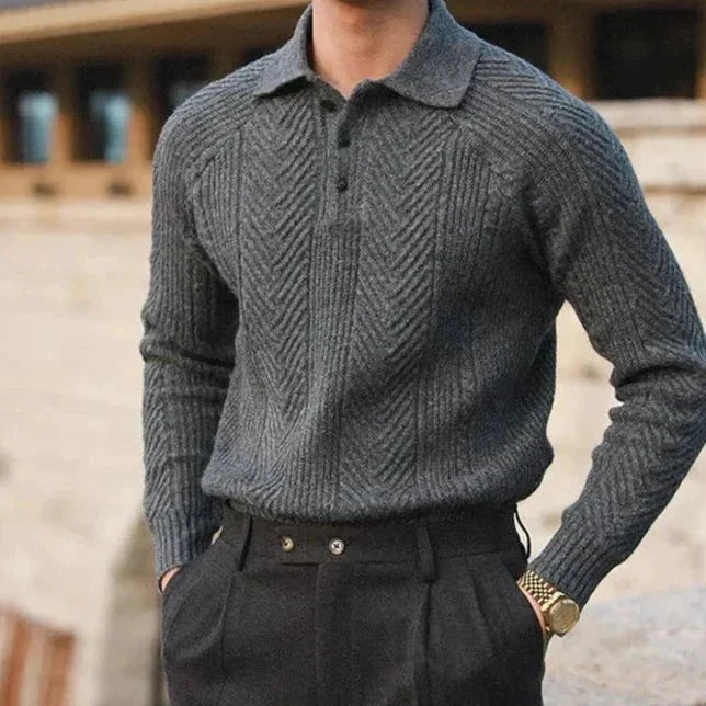 Konrad - Elegant and Comfortable Versatile Polo Sweater for Any Occasion