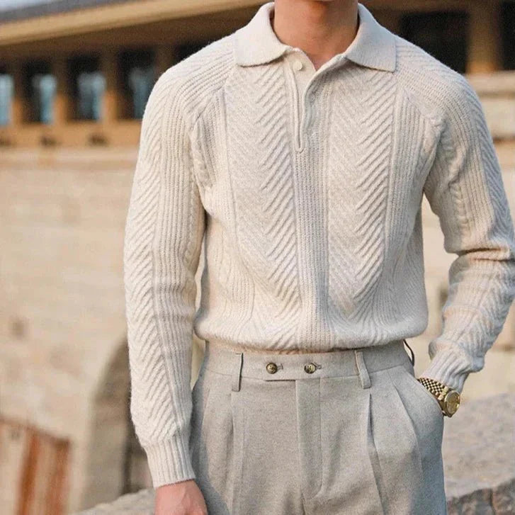 Konrad - Elegant and Comfortable Versatile Polo Sweater for Any Occasion