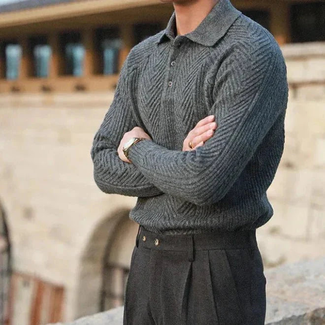 Konrad - Elegant and Comfortable Versatile Polo Sweater for Any Occasion