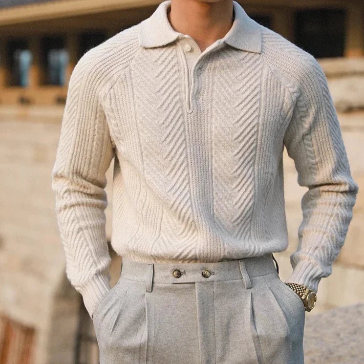 Konrad - Elegant and Comfortable Versatile Polo Sweater for Any Occasion